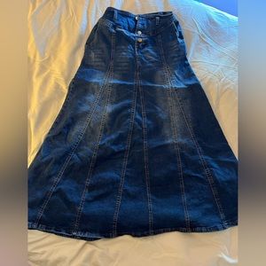 Denim Maxi Skirt